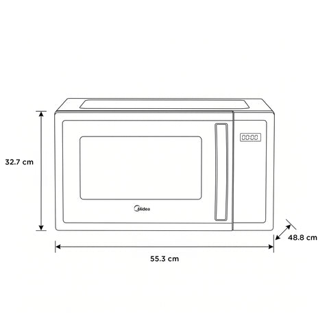 Microondas MIDEA MMDHF16S2SS  1.6 Pulgadas Silver