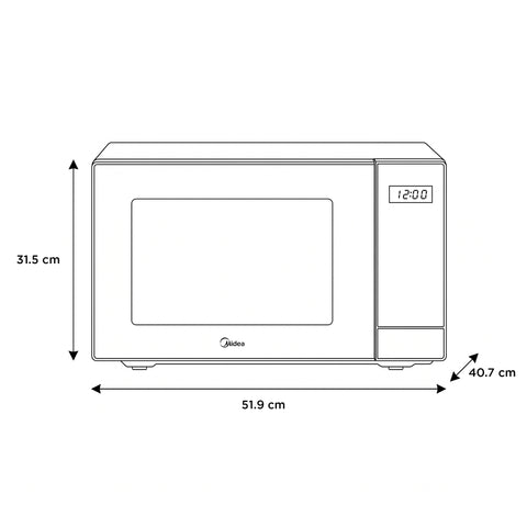 Microondas Midea 1.4 Pies Dark Silver