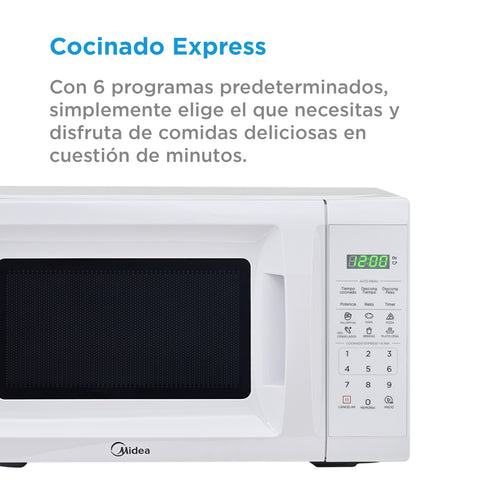 Microondas Midea MMDP07S2CW 0.7 Pies 31 Litros