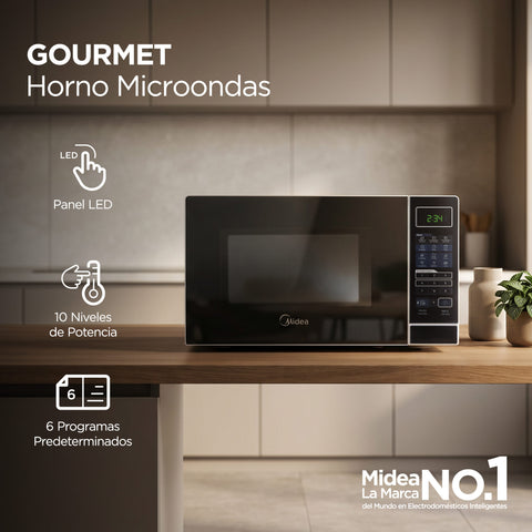 Horno Midea  Microondas De 0.7 Pies Cúbicos MMDR07S2BW