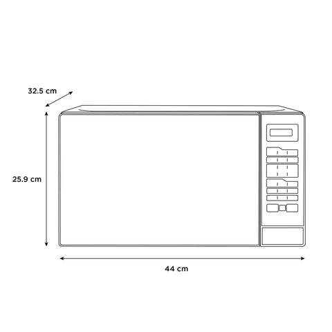 Horno Midea  Microondas De 0.7 Pies Cúbicos MMDR07S2MG