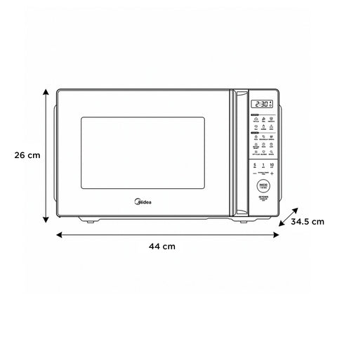 Horno Microondas 0.7 Pies Gris