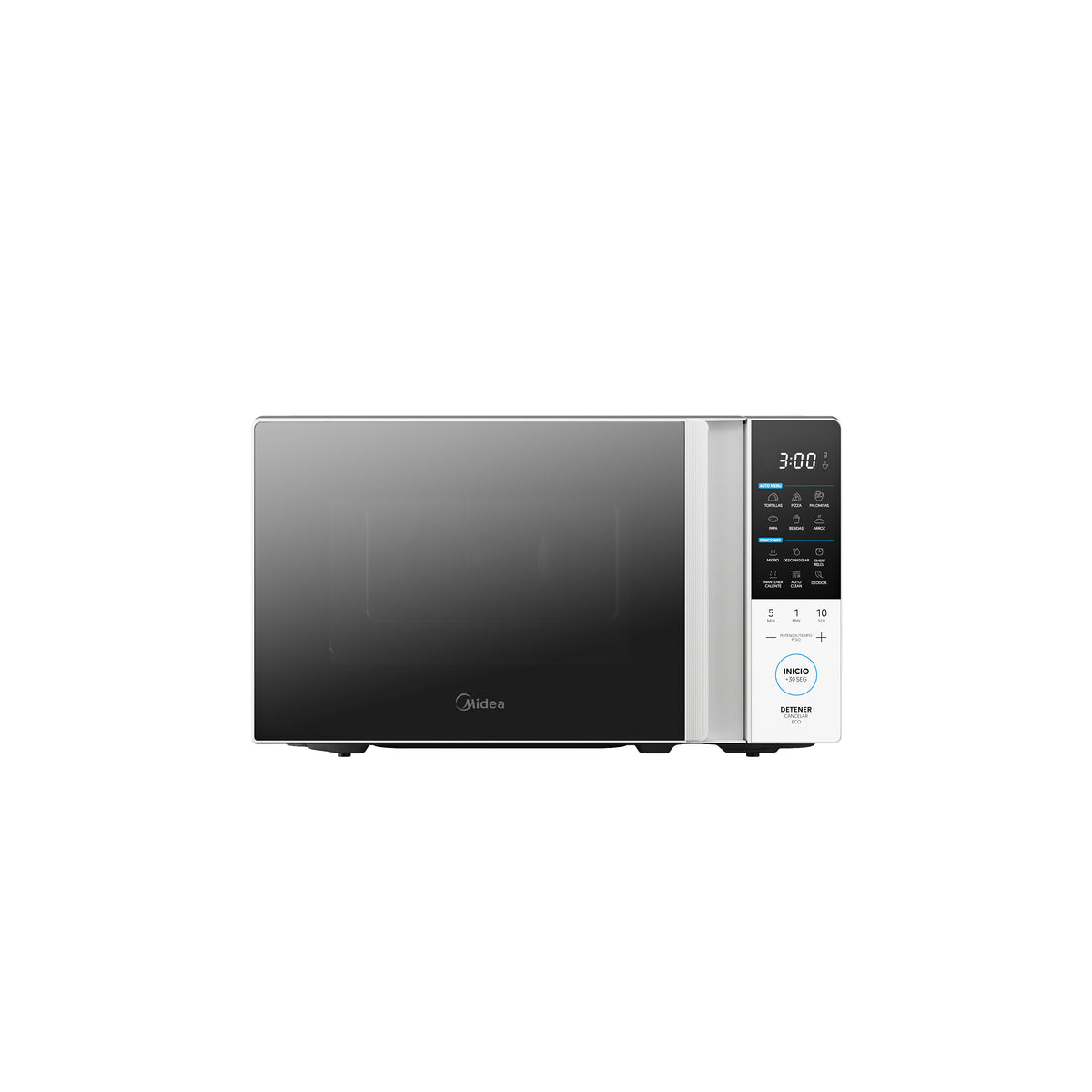 HORNO MICROONDAS MIDEA MMDT07S2WB 0.7 PIES 10 NIV POTENCIA negro 1