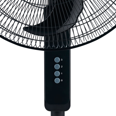 Ventilador Midea De Pedestal 3 en 1 piso, Pared, Mesa, 5 Aspas, 3 Vel Negro