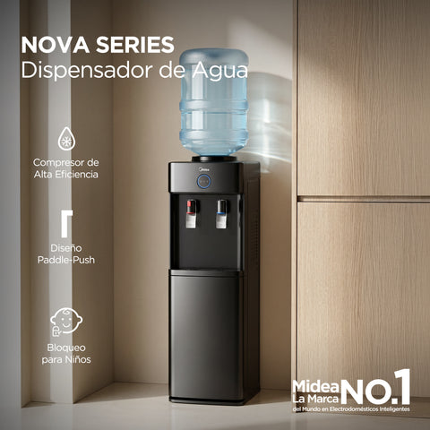 Despachador De Agua Midea Carga Superior Con Compresor Negro